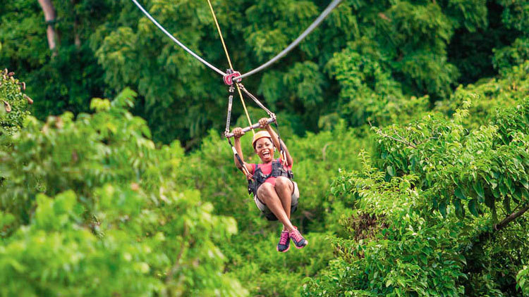 ZIPLINE THE LUSH RAINFORESTS